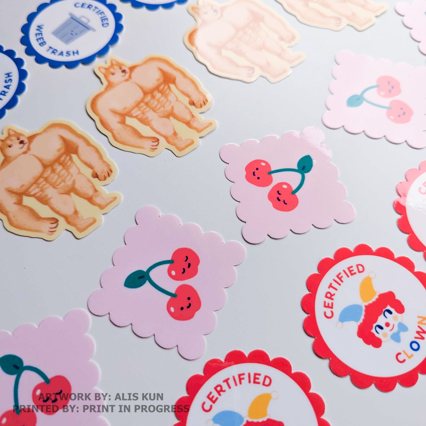 Colored edge stickers