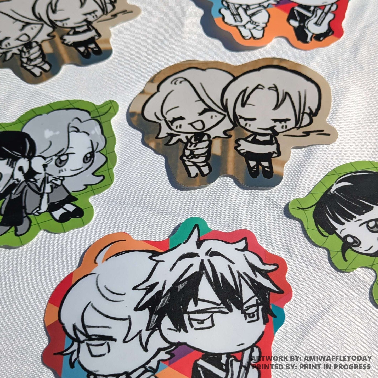 Colored edge stickers